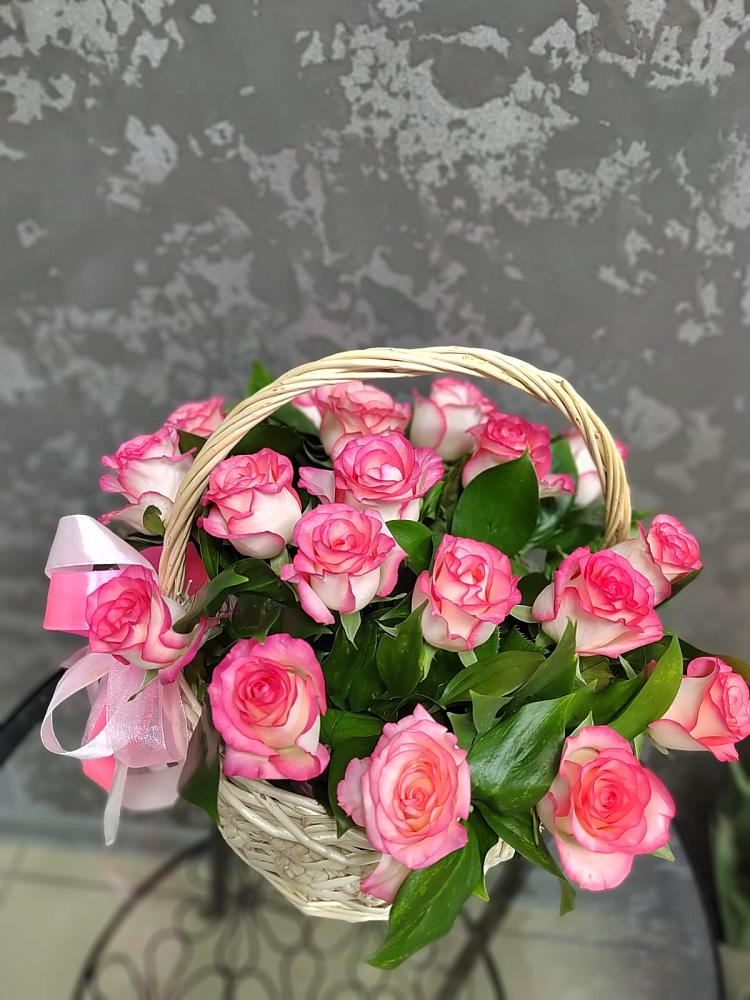 Цветочная композиция из Розы в корзине в Орше