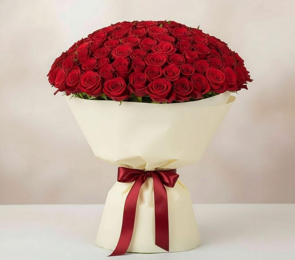 Букет 101 Красная роза Милано в Орше