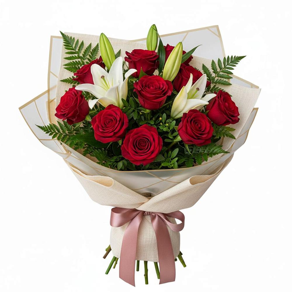 Букет цветов из: Лилии и Розы в Орше