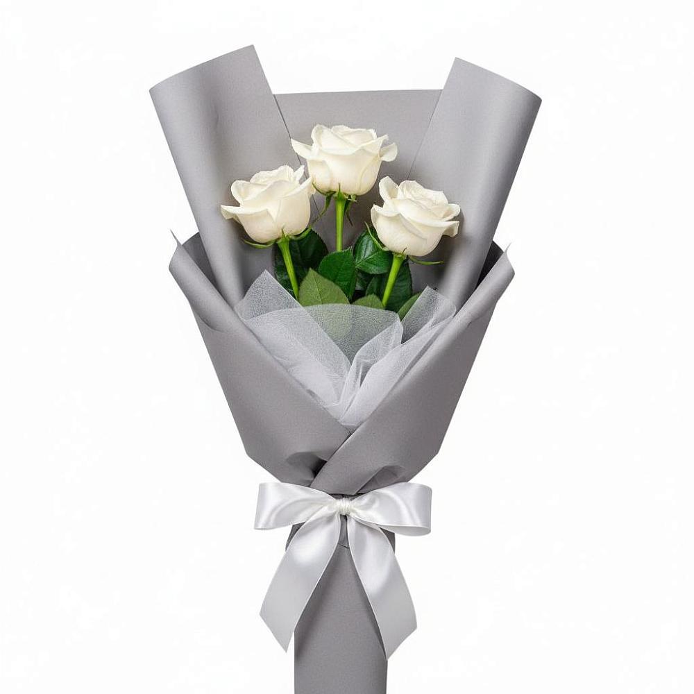 Букет 3 белые розы в Орше