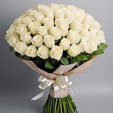 Букет 101 беля роза Белоснежка в Орше