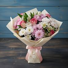 Букет цветов из:  Хризантемы, Альстромерии и Розы в Орше