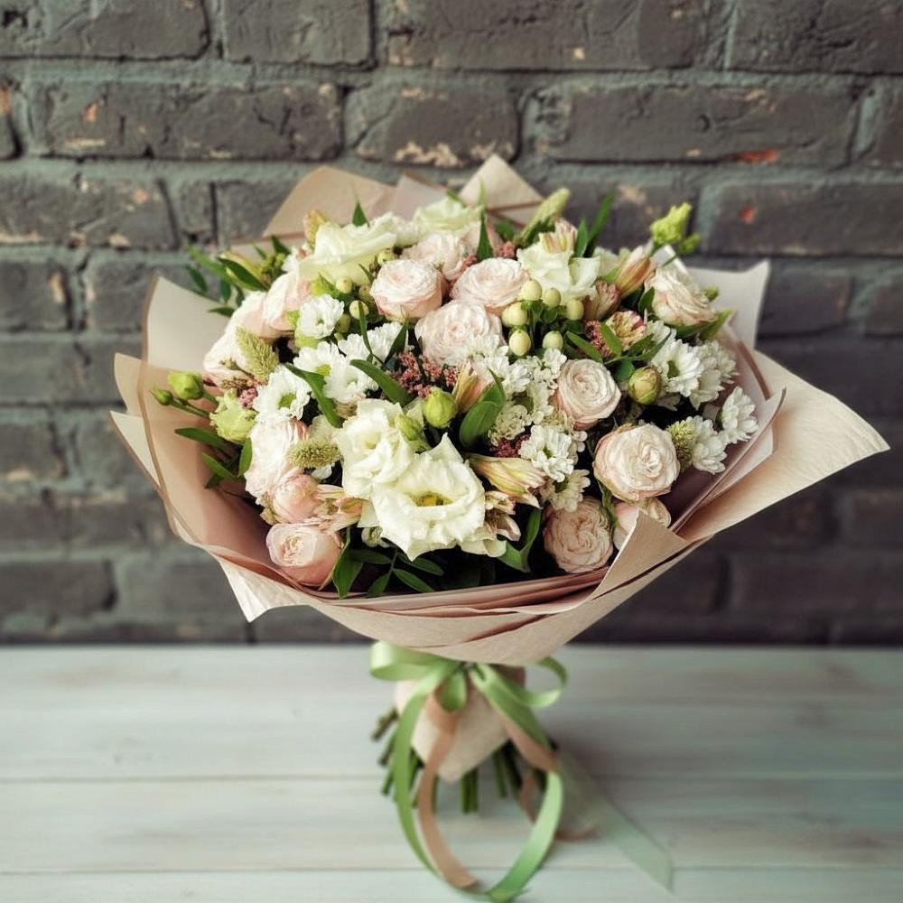 Букет цветов из: Альстромерии, Розы и Хризантемы в Орше