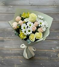 Букет цветов из:  Альстромерии, Розы и Хризантемы в Орше