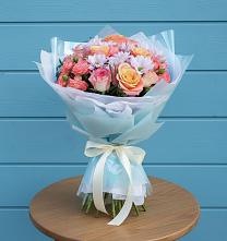 Букет цветов из:  Хризантемы и Розы в Орше