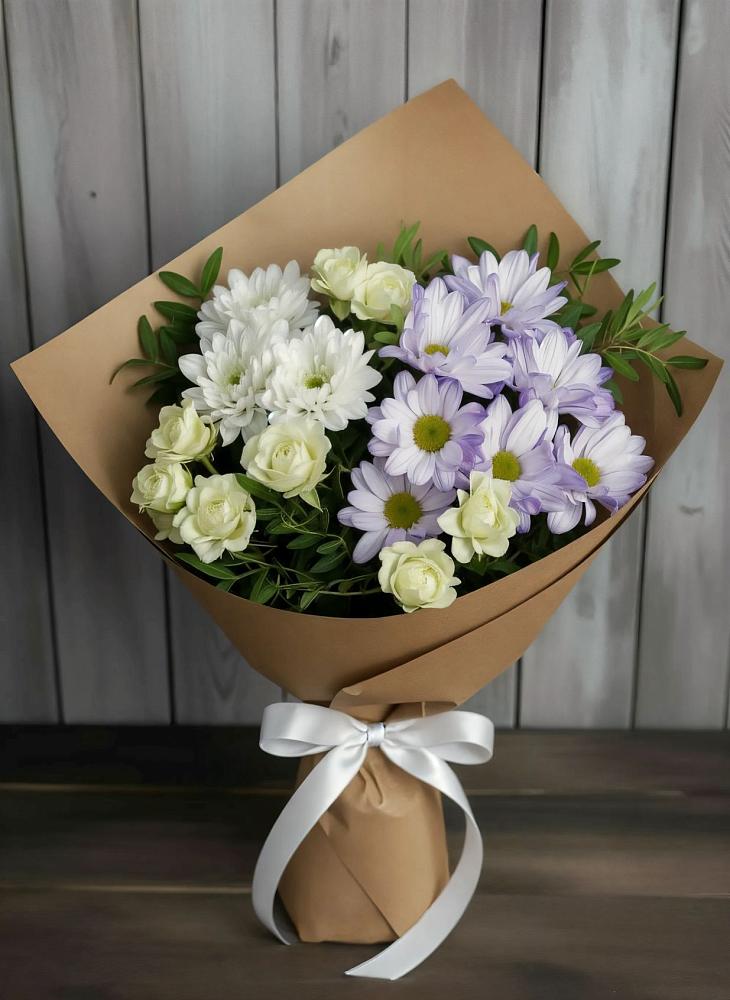 Букет цветов из: Хризантемы и Розы в Орше