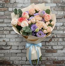 Букет цветов из:  Розы, Лизиантусы и Гвоздики #REPLACE_PRED# Орше