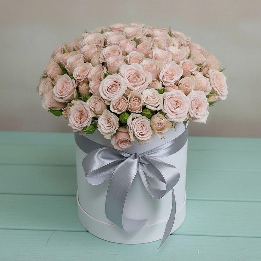 Цветочная композиция из Розы в шляпной коробке в Орше